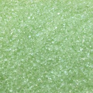 Pastel grüner Kristallzucker