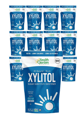 Gesundheitsgarten echte Birke xylitol, 1 lb. (Fall von 12)