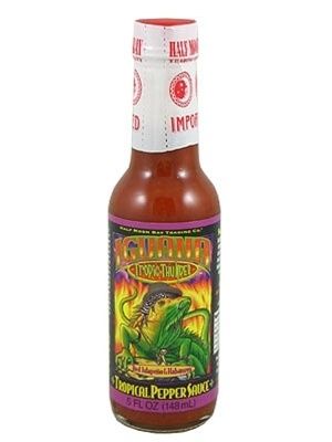 Iguana Tropic Thunder Rot Jalapeno Habanero Tropische Chilisauce, 5oz