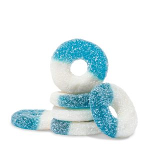 Albanese Gummiringe – Blaue Himbeere