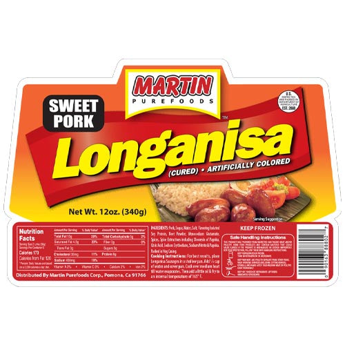Martin Purefoods – Süßes Schweinefleisch Longanisa – 12 OZ