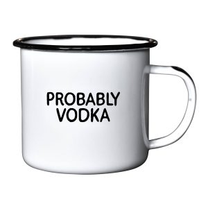 Swag Brewery – wahrscheinlich Wodka – Emaille Tasse