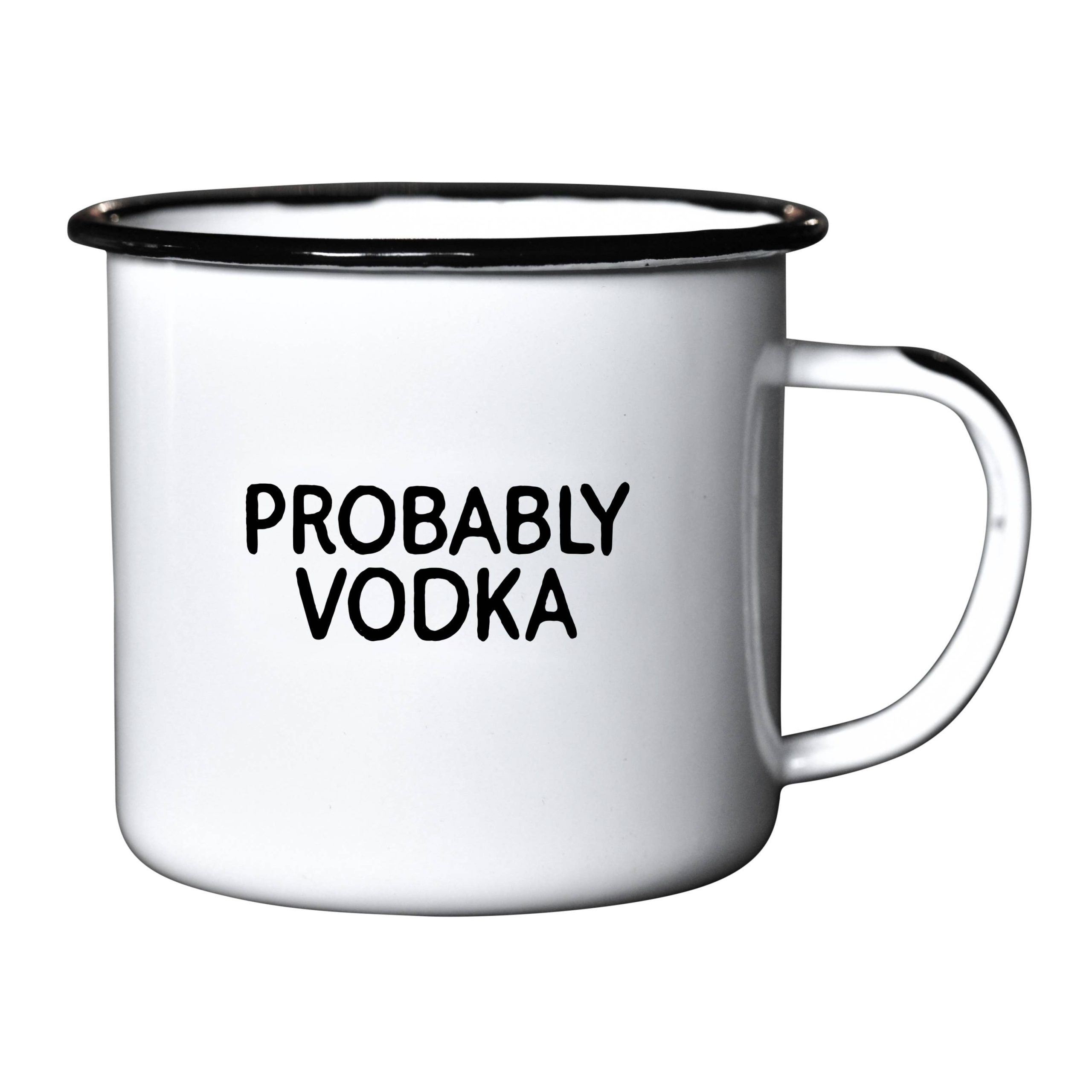 Swag Brewery – wahrscheinlich Wodka – Emaille Tasse