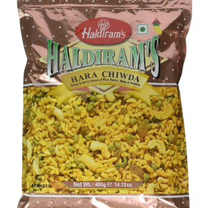 Haldiram’s hara Chiwda, – 14oz / 400g