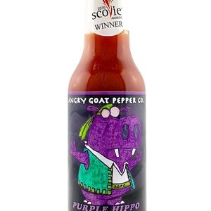 Angry Goat Pepper Co. Lila Hippo scharfe Sauce, . – 5oz