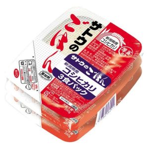 Sato No Gohan Sofortiger Niigata-Koshihikari-Reis (Packung mit 3 Portionen)