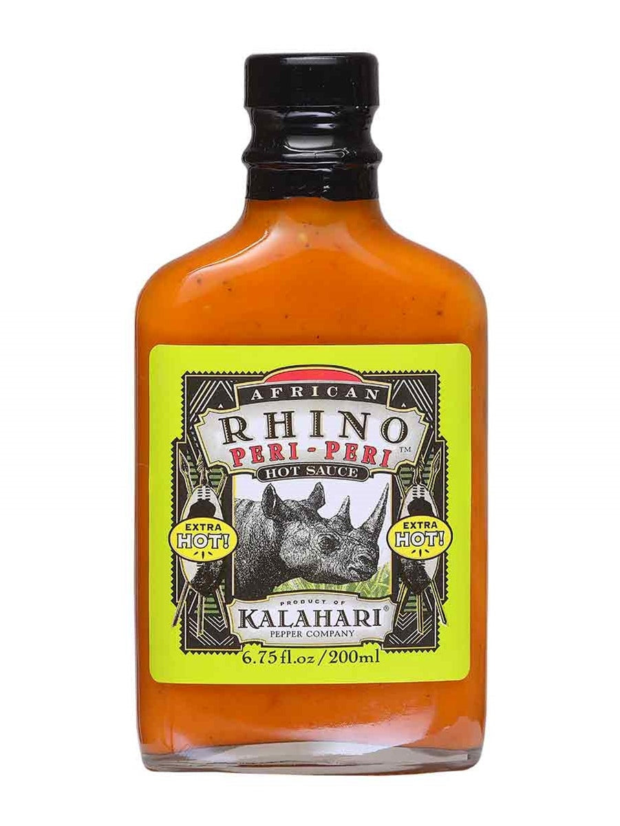Chilisauce Afrikanisches Nashorn Per Peri Extra Heiße 6,75 oz Flasche Hitze 9