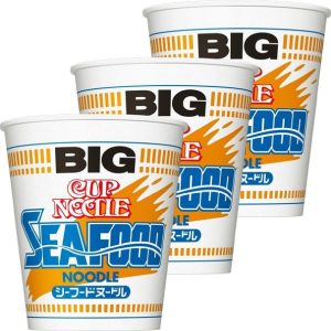 Nissin Instant Tasse Nudeln Meeresfrüchte Geschmack groß (Pack von 3)