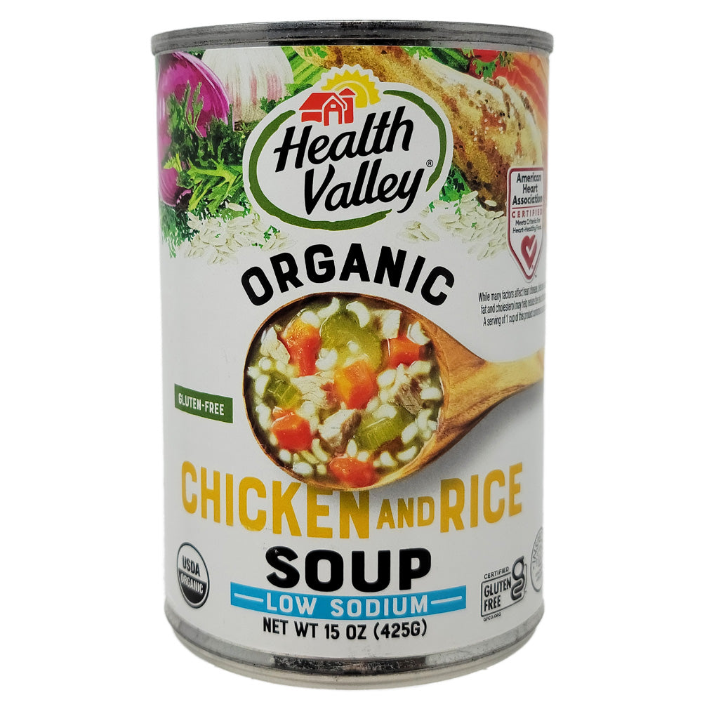 Health Valley Bio-Hühner- und Reissuppe mit niedrigem Natriumgehalt - 15 Unzen