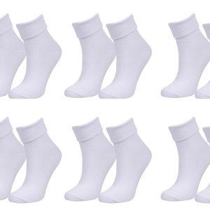 98% Bio-Baumwolle Luxus Damensocken 6-Packung