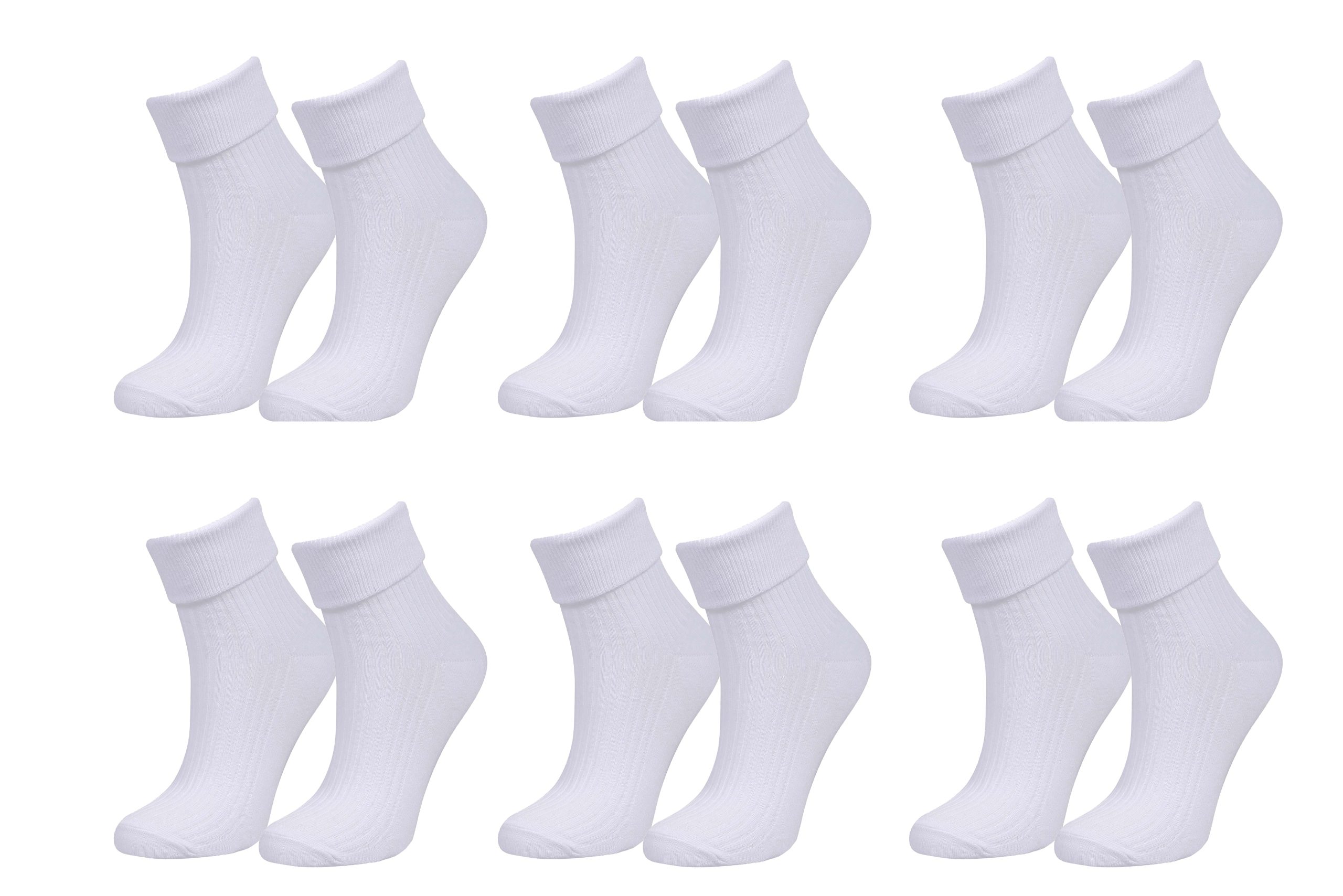 98% Bio-Baumwolle Luxus Damensocken 6-Packung