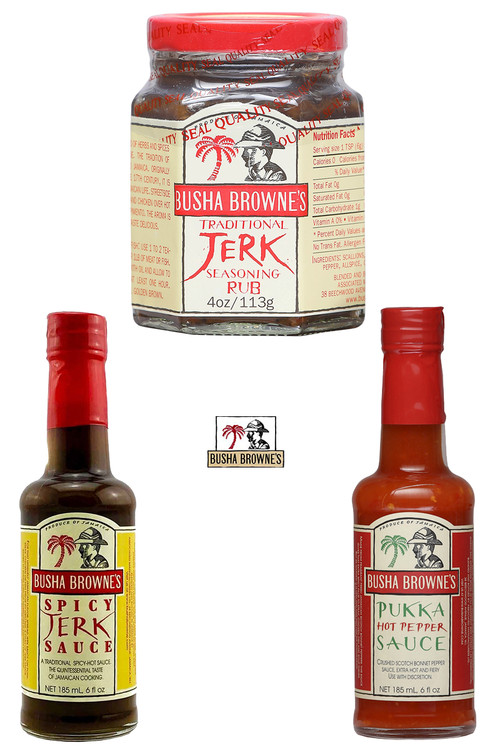 Busha Browne's Jerk Saucen Geschenkset, 1/4oz., 2/5oz