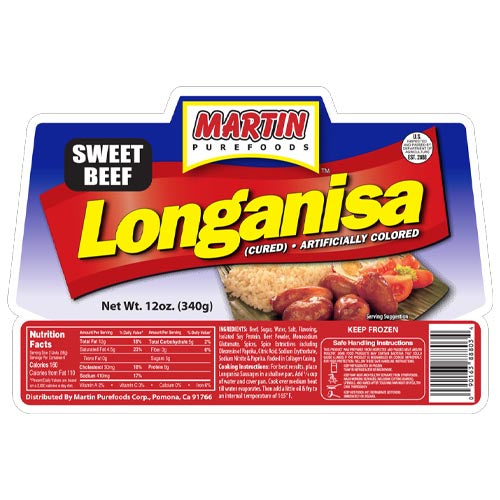 Martin Purefoods – Süßes Rindfleisch Longanisa – 12 OZ