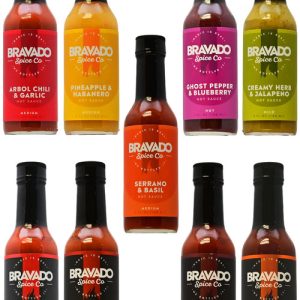 Bravado Würze co. scharfe Saucen komplettes Set, 6/5oz, 1/3oz, 1/2,7oz.