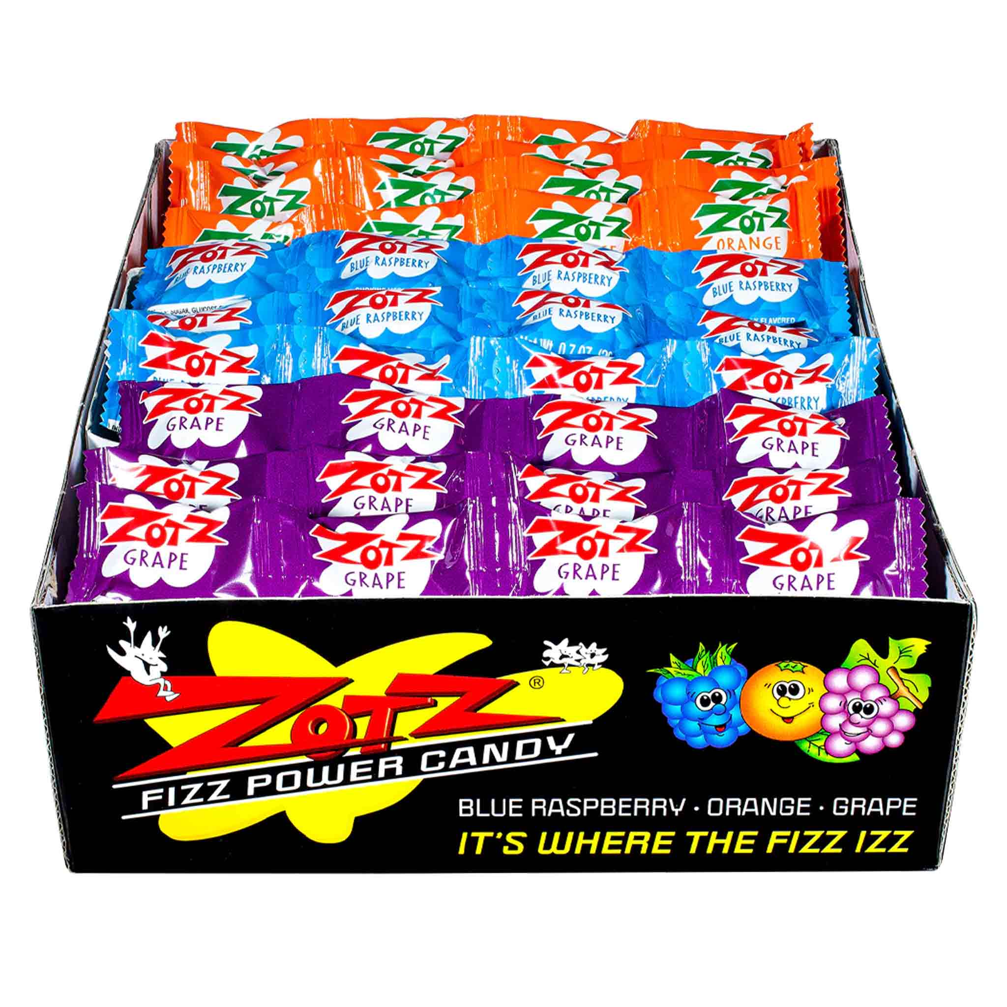 Zotz Traube, Orange & Blaue Himbeere – 48 Stück
