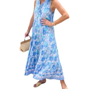 Kaia-Kleid in Blau-Flieder