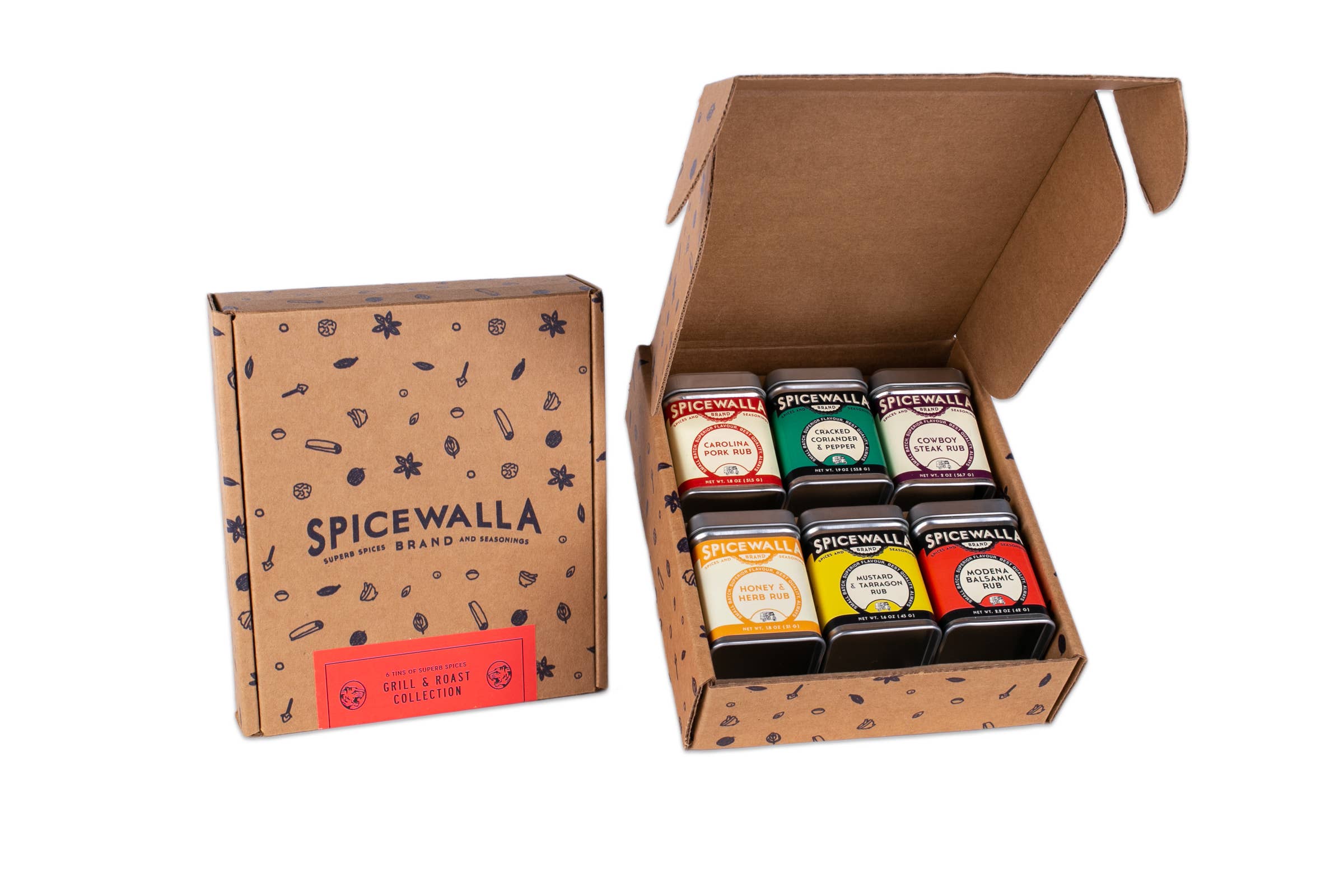 gewürztwalla- 6-Pack-Grill und Braten Sammlung