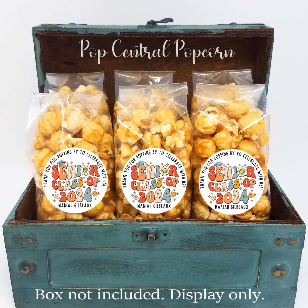 Retro-Stil mit Daisy – Graduation Popcorn Gefälligkeiten