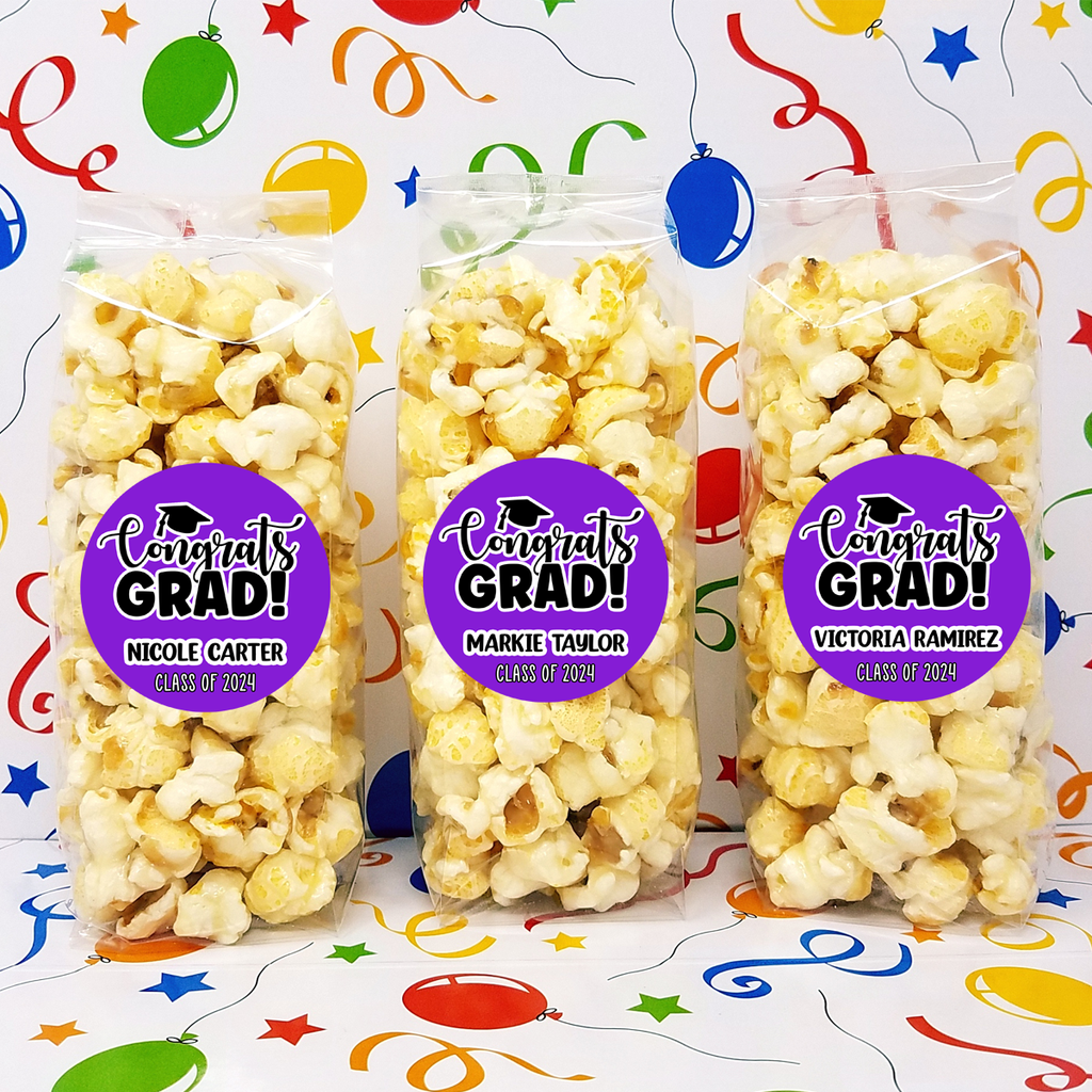 Lila Glückwunsch Grad – Graduation Popcorn Gefälligkeiten