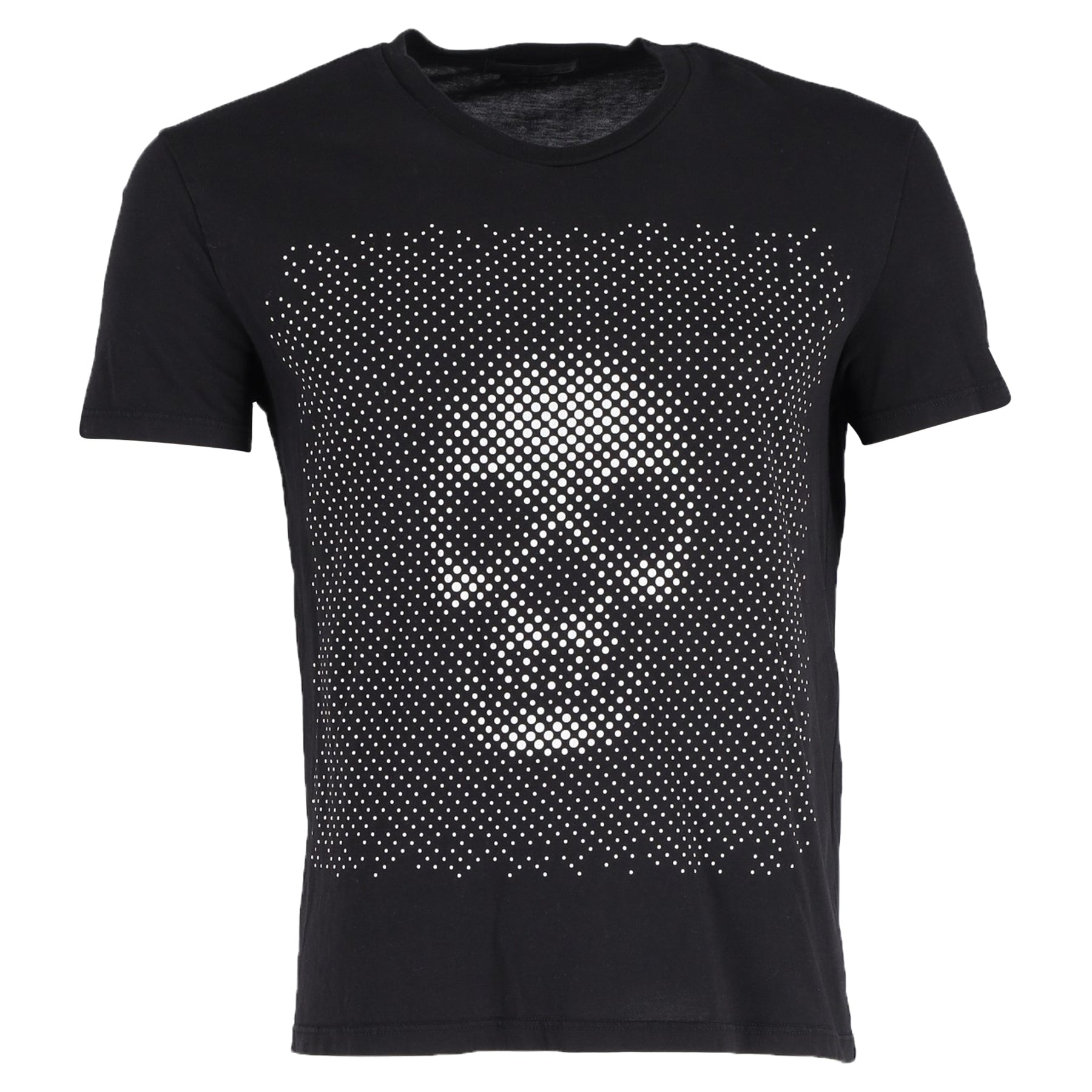 Alexander McQueen T-Shirt mit Rundhalsausschnitt aus schwarzer Baumwolle mit Totenkopf-Muster