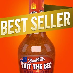 Bunsters Shit the Bed 12/10 Heat scharfe Sauce. – 5oz