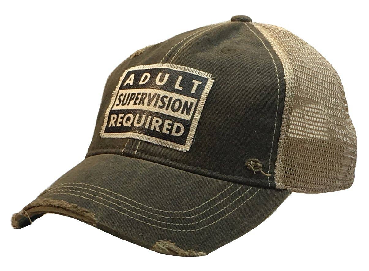 Vintage Life Erwachsene Aufsicht erforderlich Distressed Trucker Kappe