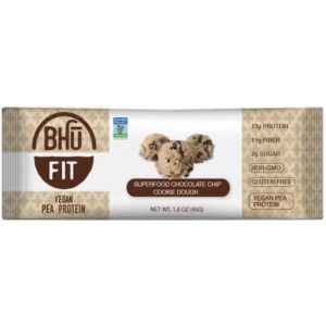 Bhu Fit Protein Bar Schokoladenchip-Kekseteig, 1,6 Unzen