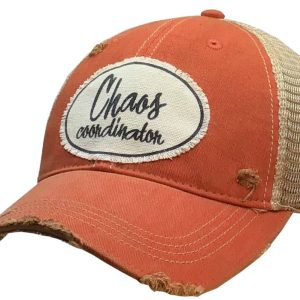 Vintage Life Chaos Coordinator Distressed Trucker Hut Baseballmütze