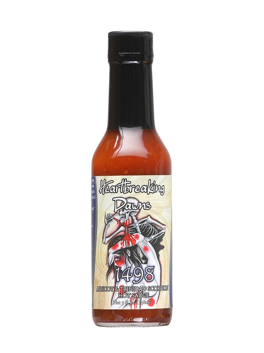 Chilisauce Heartbreaking Dawns 1498 Aprikosen & Trinidad Skorpion 5 oz Er