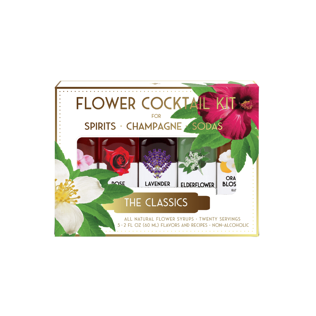 Mit Blumenmuster Elixir Co. – Das Classics Flower Cocktail Kit