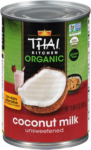 Thailändische Küche Bio ungesüßte Kokosmilch, 13.66 Fl Oz (Packung mit 6)