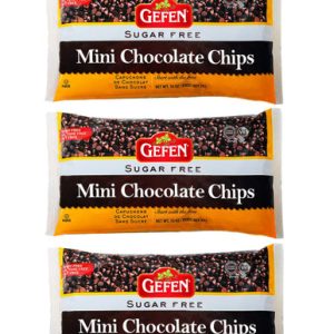 Gefen zuckerfreie Mini-Schokoladechips, (3 Packung) – 10oz