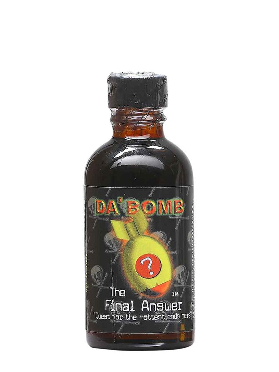 Chilisauce Da Bomb Letzte Antwort 2 oz Suche nach dem heißesten Ende hier Hea