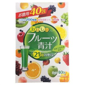 Yuwa Oishi Gemischte Früchte Aojiru Grüner Saft 40 Packungen