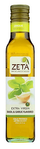 Zeta Extra Natives Olivenöl Basilikum & Knoblauch mit Geschmack, 8.45 fl oz