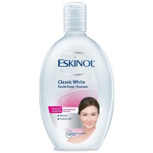 Eskinol – Classic Glow – Facial Deep Reinigungsmittel – Mikroreinigung – antibakterielle Formel – Whitens / Controls Öl – 225 ml