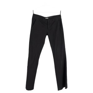 Miu Miu Hose mit niedriger Taille aus schwarzer Baumwolle