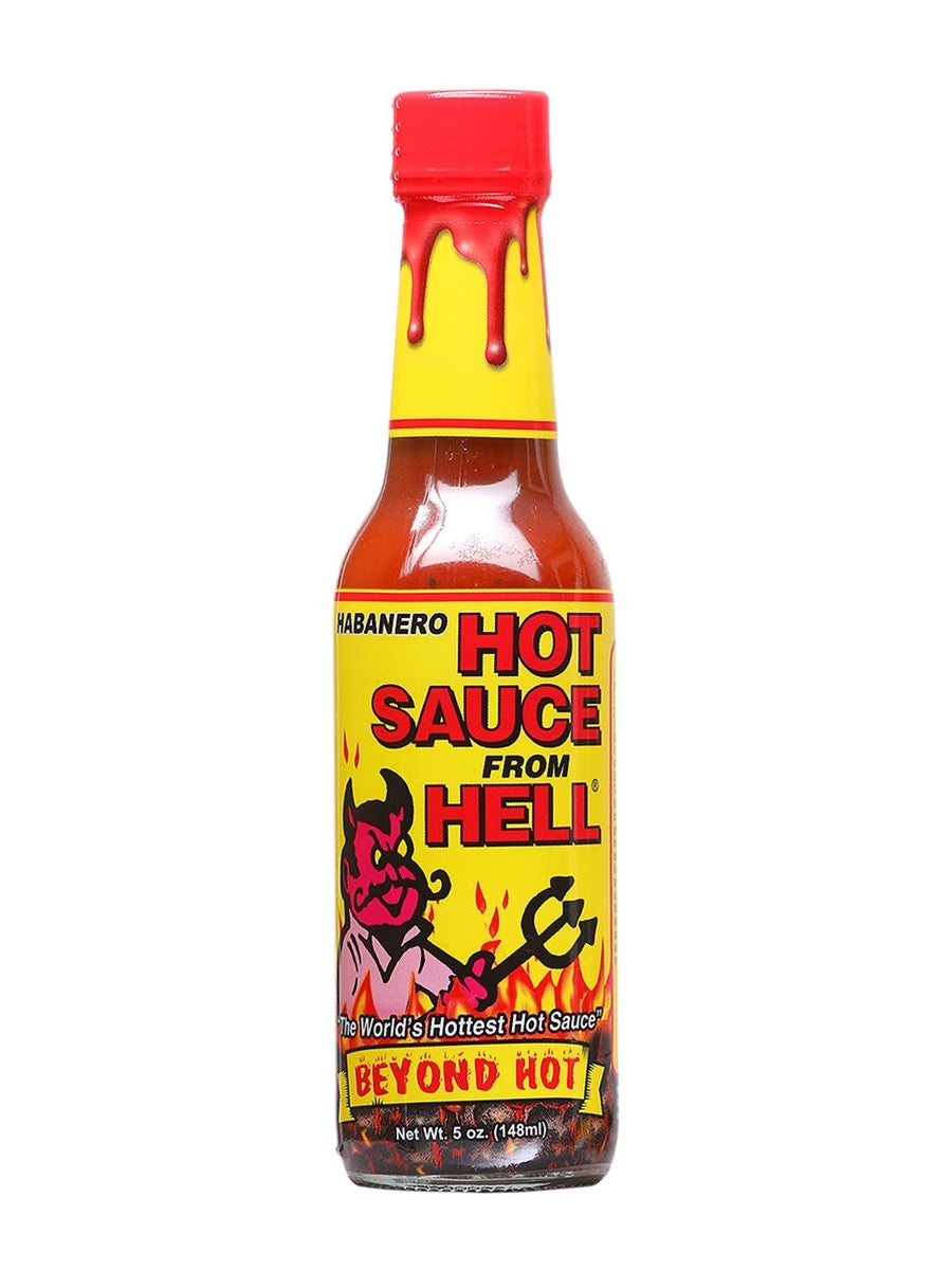 Chilisauce von Hell Gelb & Rot Label 5 oz Hitze 8