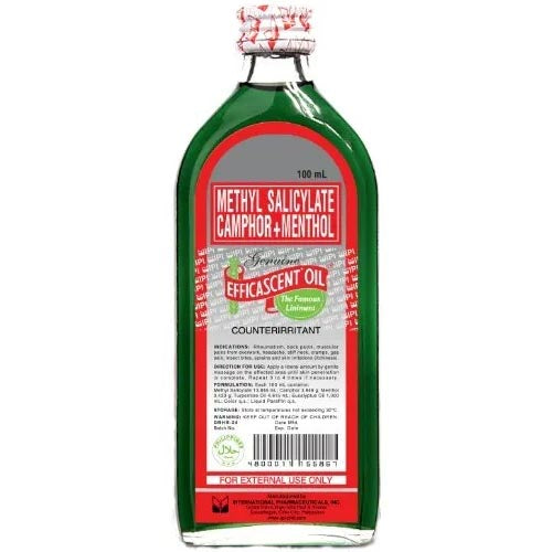 Effizientes Öl – Methylsalicylsäure Campher + Menthol – Gegenreizmittel – 100 ML