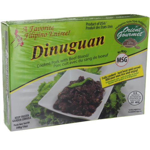 Orient Gourmet – Dinuguan – Gekochtes Schweinefleisch mit Rinderblut – Voll gegart – Einfach erhitzen und servieren – 14 oz