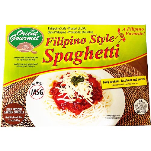 Orient Gourmet – Filipino Style Spaghetti – Voll gegart – Einfach erhitzen und servieren – 12 OZ