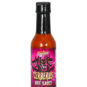 scharfe Sauce Cerberus Schnitter 5 Unzen Hitze 10 Cajohns feurige Lebensmittel Nord-Carol