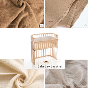 Baby Bay Bassinet Wiege nach Maß Spannbetttuch – Bio-Baumwolle Gaze