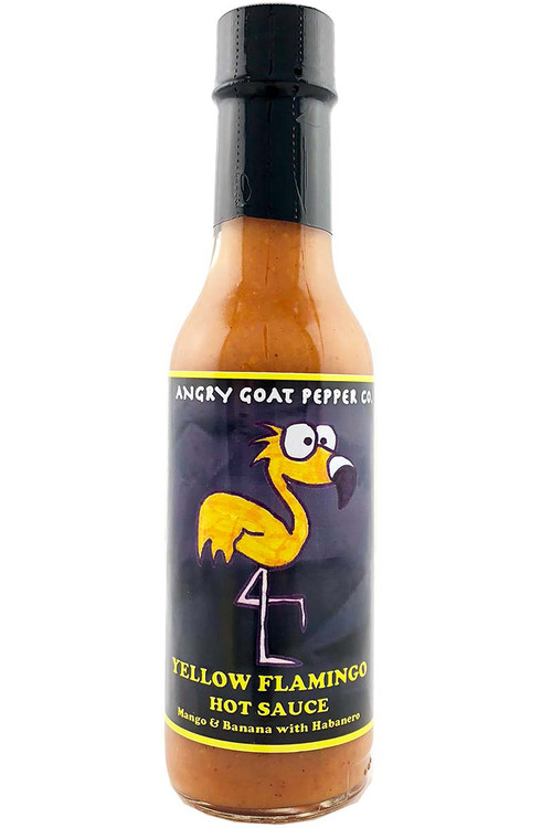 Angry Goat Pfeffer Co. Gelb Flamingo Chilisauce, 5oz