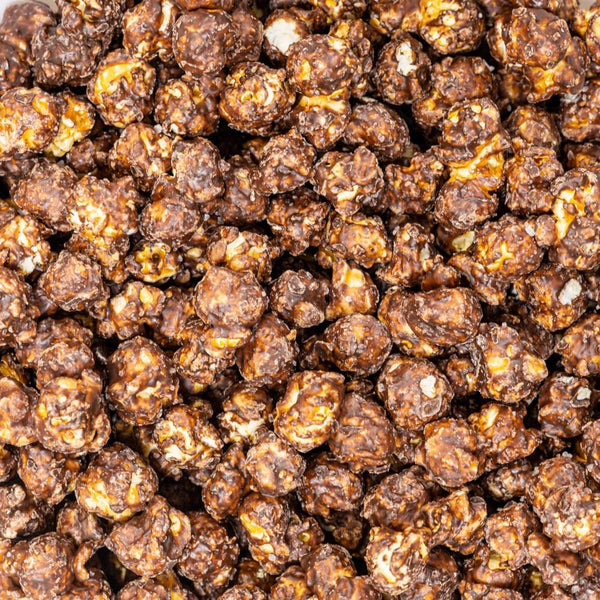 Dunkle Schokolade Meersalz Popcorn