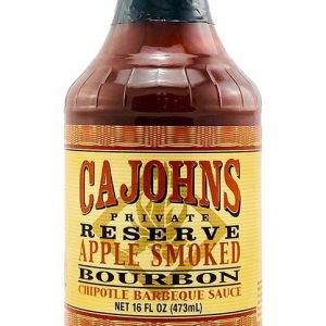 CaJohn’s Applewood geräuchert Bourbon Chipotle Barbecue Soße. – 16oz