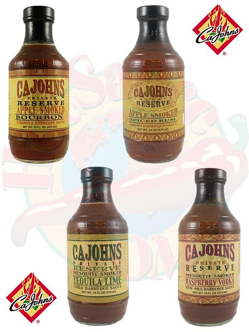 CaJohn's BBQ Saucen Sortiment 4er Packung, 4/16oz