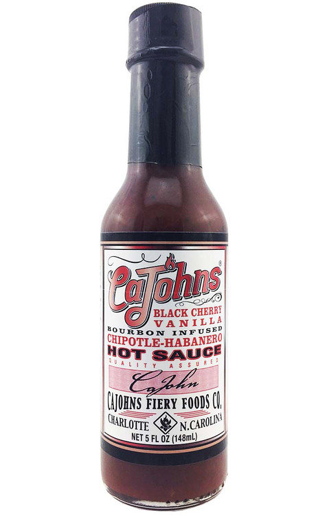 CaJohn's Schwarz Kirsche Vanille scharfe Sauce, 5oz