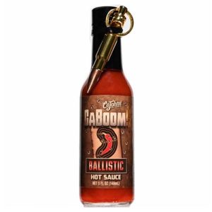 scharfe Sauce caboom! ballistisch mit Kugel Schlüsselanhänger 5 Unzen Hitze 10+++extrac