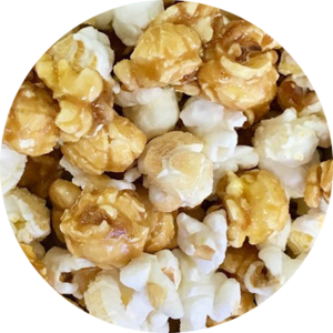 Weißes Cheddar und Karamell Popcorn